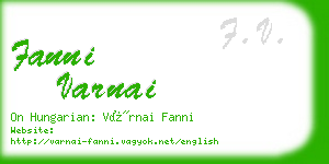 fanni varnai business card